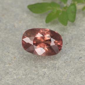 Granada malaia rosa natural 0,57ct, almofada cortada, VS