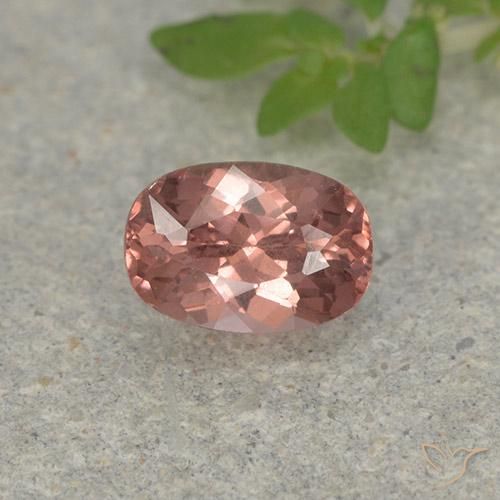Malaya Garnet rosa médio Natural 0.70ct, Almofada cortada, VS