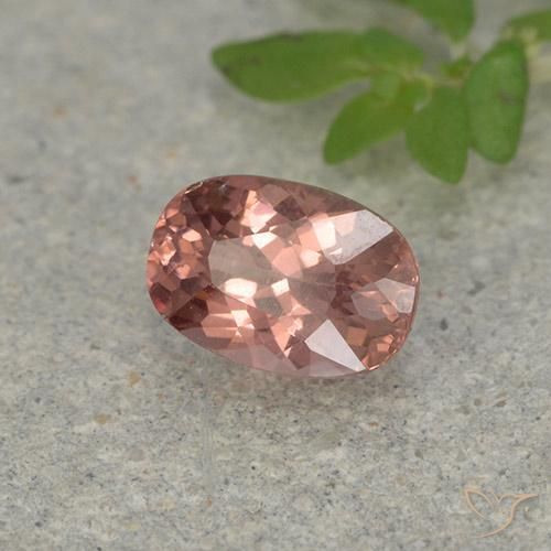 Malaya Garnet rosa médio Natural 0.70ct, Almofada cortada, VS