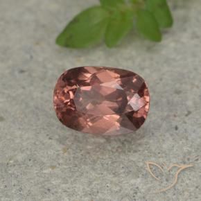 Granada malaia rosa natural 0,86ct, almofada cortada, VS