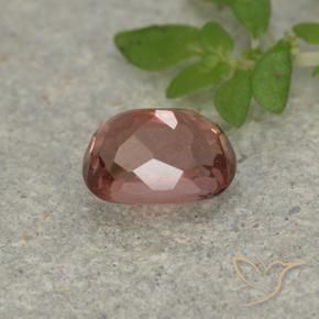 Granada malaia rosa natural 0,86ct, almofada cortada, VS