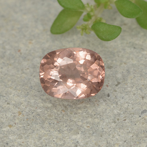 Granada malaia rosa natural 0,46ct, almofada cortada, VS