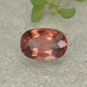 Malaya Garnet Vermelho Rosa Profundo Natural 0.78ct, Almofada, VS