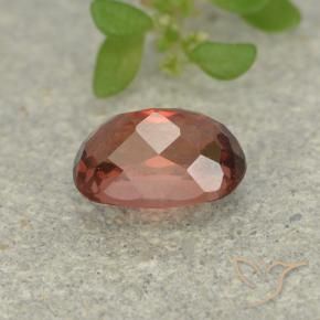 Malaya Garnet Vermelho Rosa Profundo Natural 0.78ct, Almofada, VS