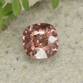 Granada malaia rosa natural 0,83ct, almofada cortada, VS