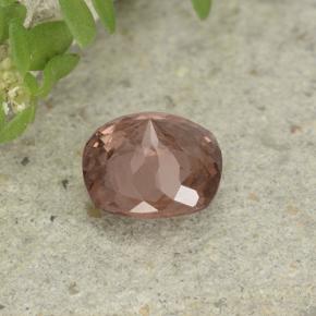 Granada malaia rosa natural 0,83ct, almofada cortada, VS