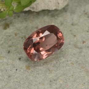 Granada malaia rosa natural 0,78ct, almofada cortada, VS