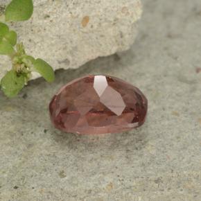 Granada malaia rosa natural 0,78ct, almofada cortada, VS