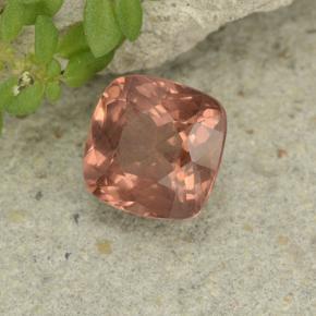 Granada malaia rosa natural 1,24ct, almofada cortada, VS