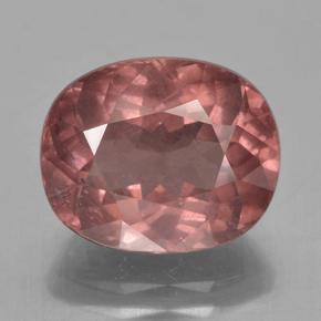 Granada malaia rosa natural 6,61ct, corte oval, VS