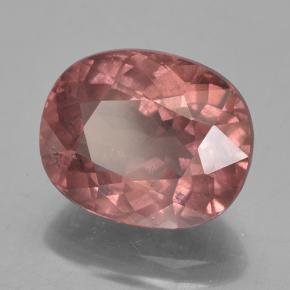 Granada malaia rosa natural 6,61ct, corte oval, VS