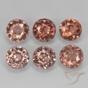Pedras preciosas de Malaya Garnet vermelho médio natural de 3.88 ct, Redondo, VS
