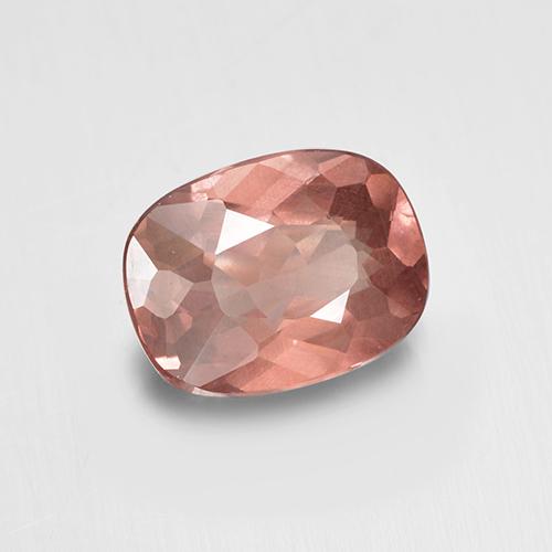 Granada malaia rosa natural 1,35ct, almofada cortada, VS