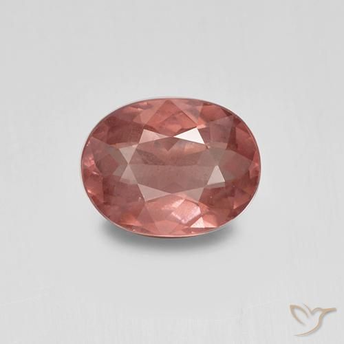 Granada malaia rosa natural 1,32ct, corte oval, VS