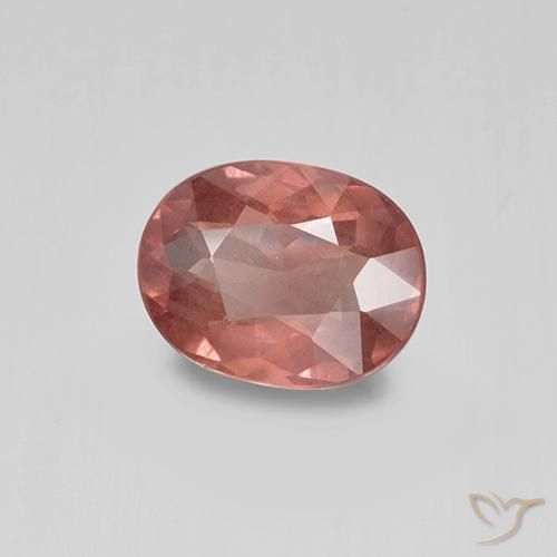 Granada malaia rosa natural 1,32ct, corte oval, VS