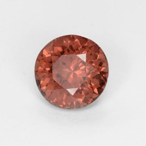 Malaya Garnet vermelho quente Natural 1.18ct, Corte Redondo, VS