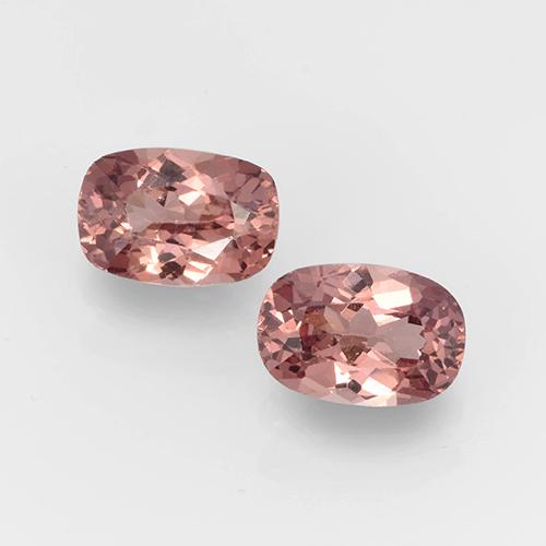 Pedras preciosas de granada malaia rosa natural de 1,36 ct, almofada cortada, VVS-VS