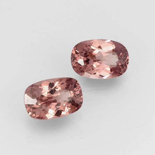 Pedras preciosas de granada malaia rosa natural de 1,36 ct, almofada cortada, VVS-VS