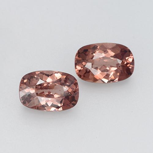 Pedras preciosas de granada malaia laranja natural de 1,24 ct, almofada cortada, VVS-VS