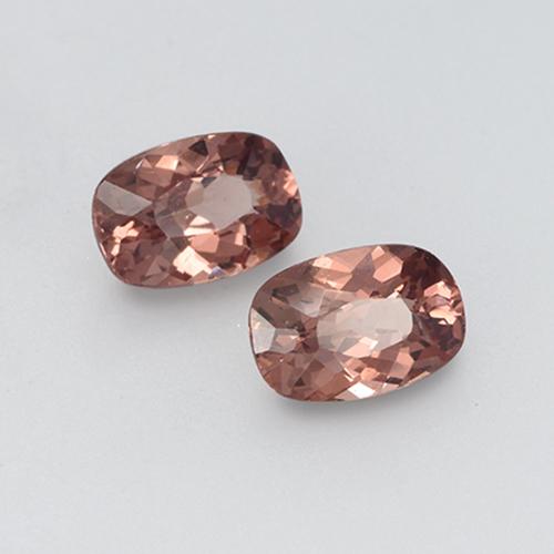 Pedras preciosas de granada malaia laranja natural de 1,24 ct, almofada cortada, VVS-VS