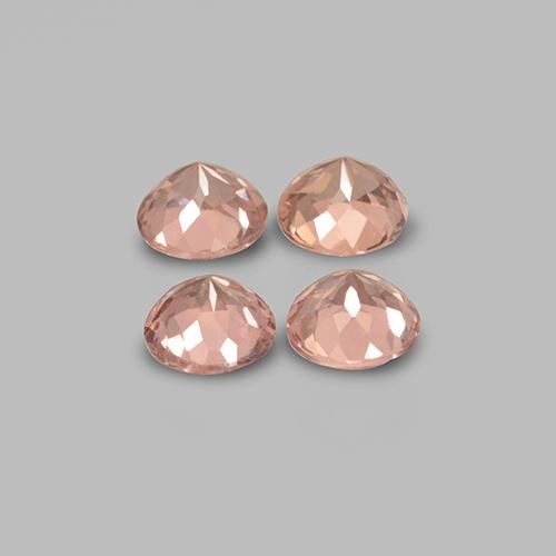 Pedras preciosas de granada malaia laranja natural de 1,98 ct, corte redondo, VS