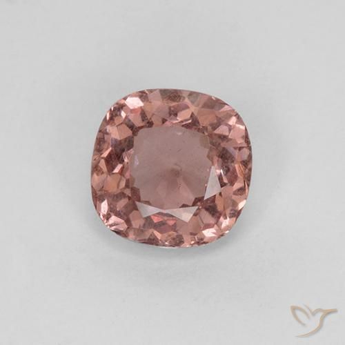 Granada malaia rosa natural 0,58ct, almofada cortada, VS