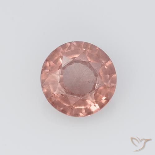 Granada malaia rosa natural 0,75ct, corte redondo, VS