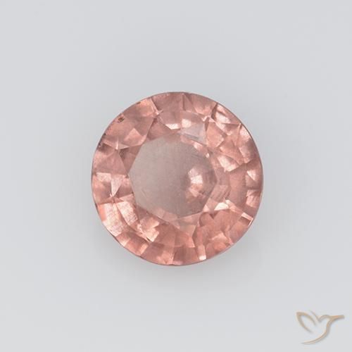 Granada malaia rosa natural 0,75ct, corte redondo, VS