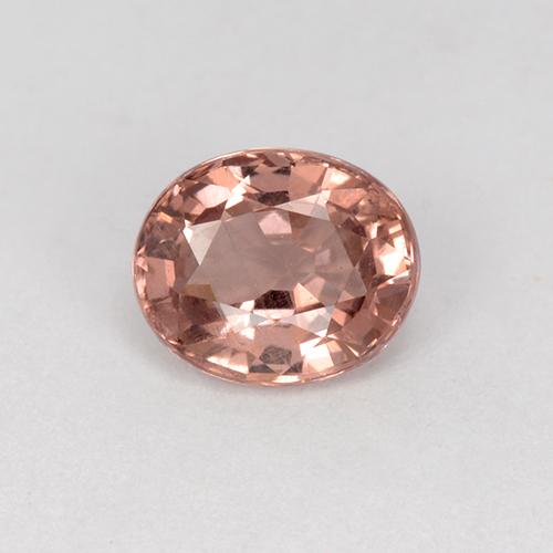 Granada malaia rosa natural 0,88ct, corte oval, VVS-VS