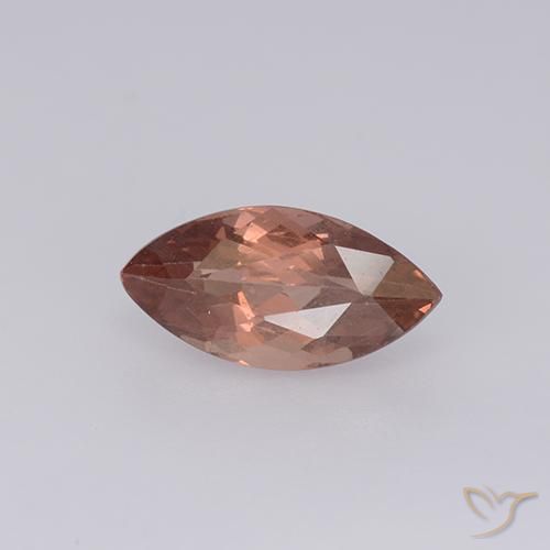 Granada malaia vermelho quente natural 1,48ct, marquise, VS