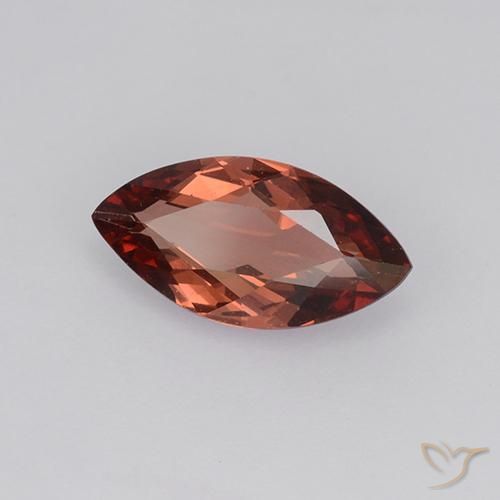 Malaya Garnet Rosa vermelha Natural 1.22ct, Marquesa, VVS-VS