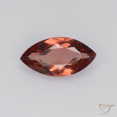0.92ct Natural vermelho quente Malaya Garnet, Marquesa, VVS-VS