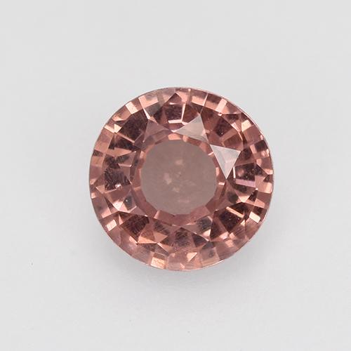 Granada malaia rosa natural 0,64ct, corte redondo, VS