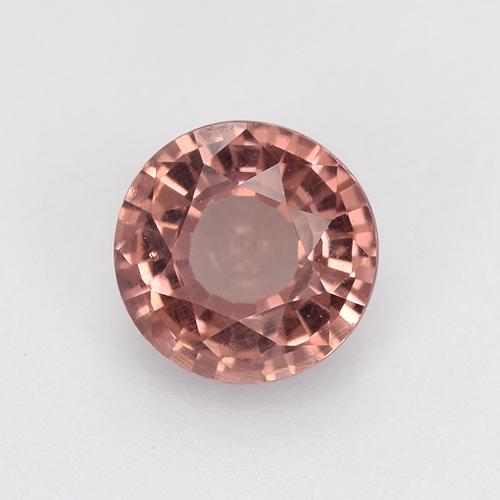 Granada malaia rosa natural 0,64ct, corte redondo, VS