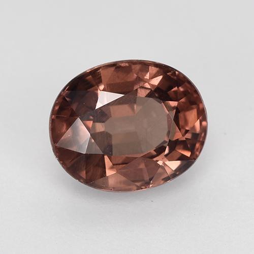 Granada malaia vermelho natural 1,31ct, corte oval, VS