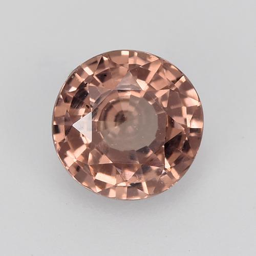 Granada malaia rosa natural 0,67ct, corte redondo, VS