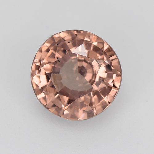 Granada malaia rosa natural 0,67ct, corte redondo, VS
