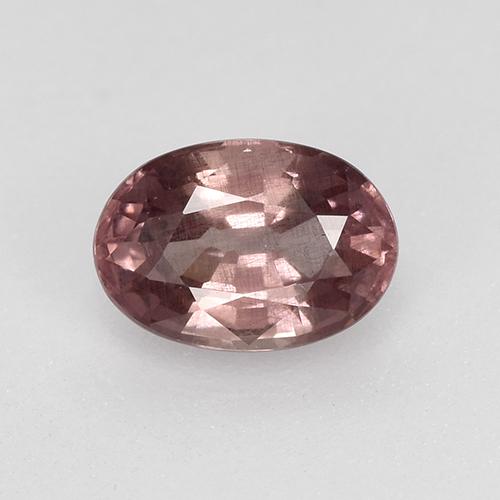 Granada malaia rosa natural 0,63ct, corte oval, VS