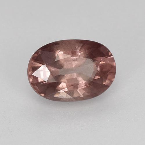 Granada malaia rosa natural 0,69ct, corte oval, VS