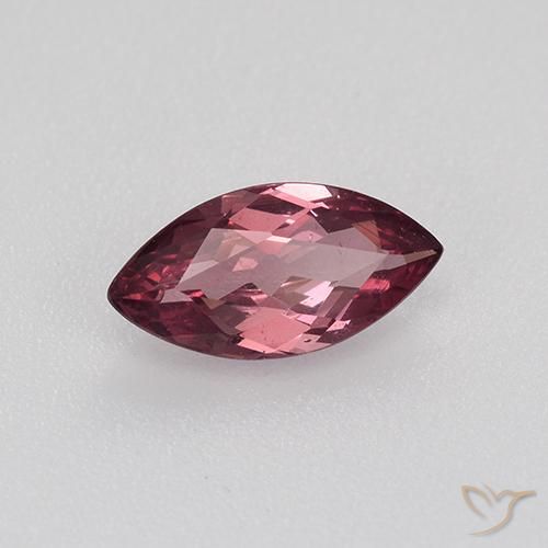 Granada malaia vermelho natural 0,87ct, marquise, VS