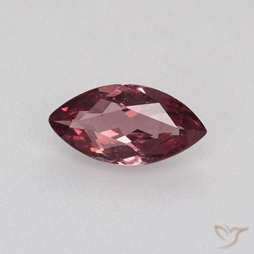 Granada malaia vermelho natural 0,87ct, marquise, VS