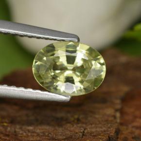 Granada do mali amarelo natural 1,04ct, corte oval, VS