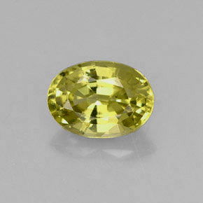 Pequena Garnet Verde amarelado Natural 1.24ct, Corte Oval, VS
