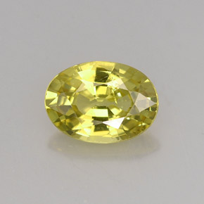 Granada do mali amarelo natural 1,41ct, corte oval, VS