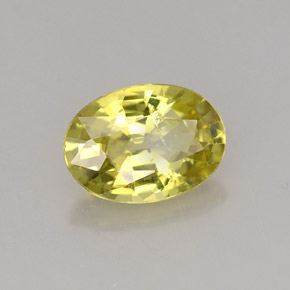 Granada do mali amarelo natural 1,41ct, corte oval, VS