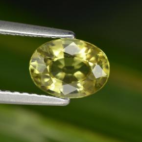 Granada do mali verde natural 1,25ct, corte oval, VS