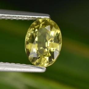 Granada do mali verde natural 1,25ct, corte oval, VS