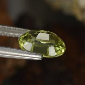 Granada do mali amarelo natural 1,14ct, corte oval, VVS-VS