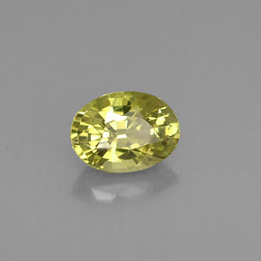 Granada do mali verde amarelado natural 1,03ct, corte oval, VS