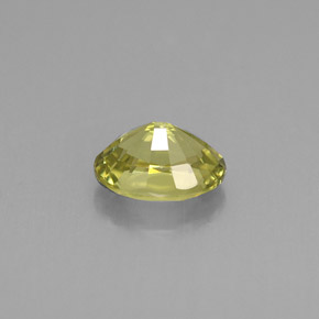 Granada do mali verde amarelado natural 1,03ct, corte oval, VS